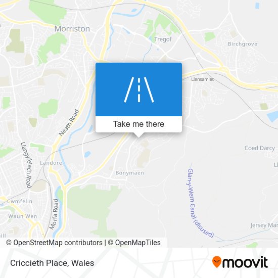 Criccieth Place map