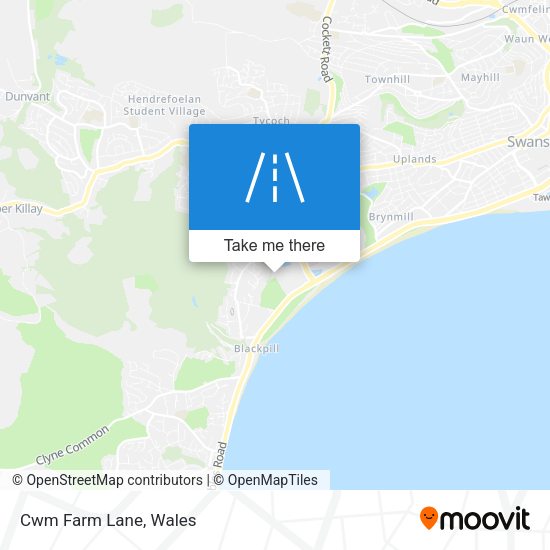 Cwm Farm Lane map