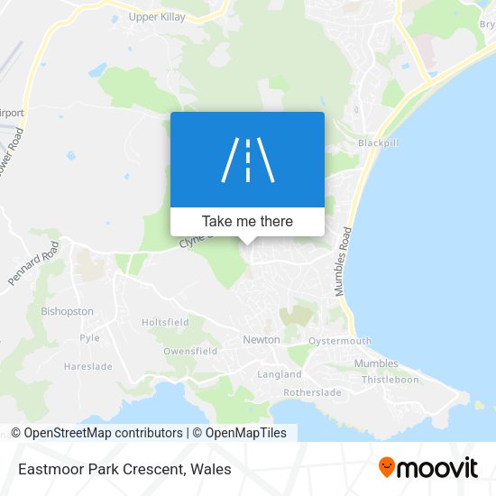 Eastmoor Park Crescent map