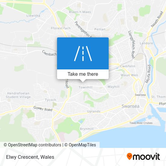 Elwy Crescent map
