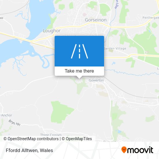 Ffordd Alltwen map