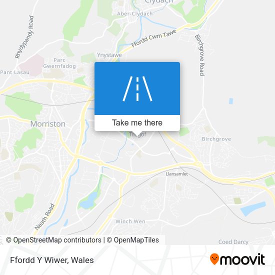 Ffordd Y Wiwer map