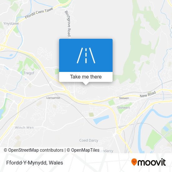 Ffordd-Y-Mynydd map