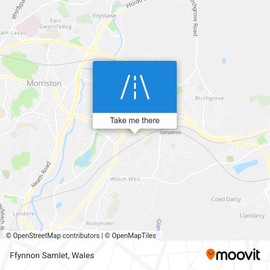Ffynnon Samlet map