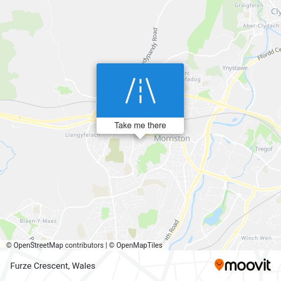 Furze Crescent map