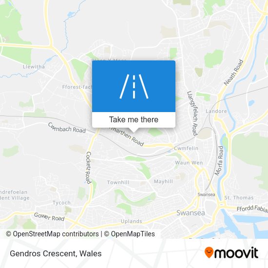 Gendros Crescent map