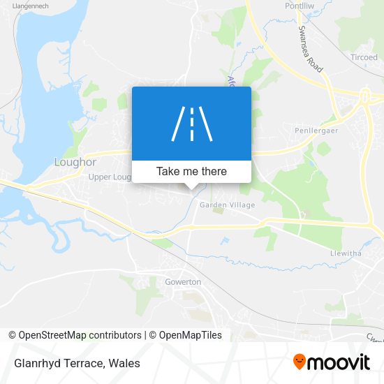 Glanrhyd Terrace map