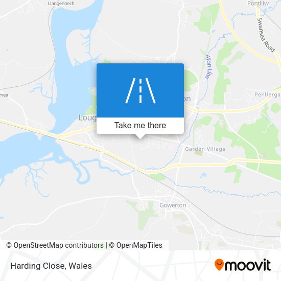 Harding Close map