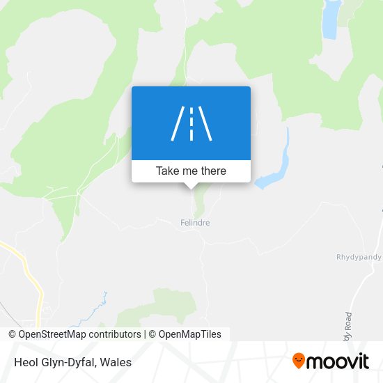 Heol Glyn-Dyfal map