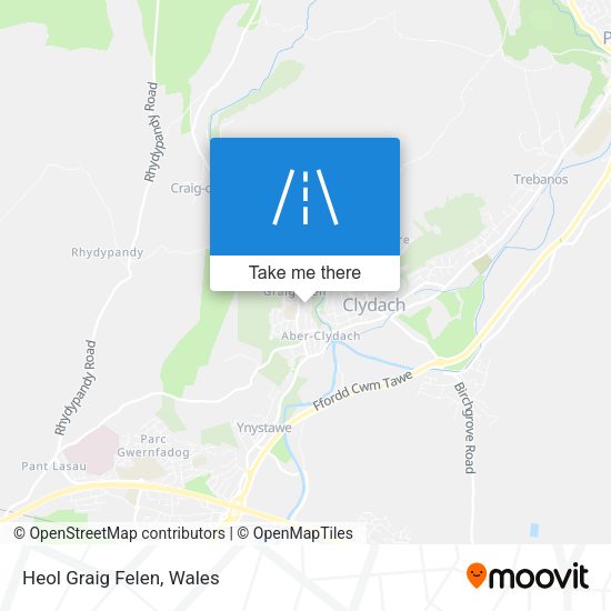 Heol Graig Felen map