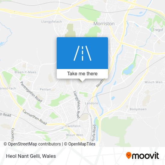 Heol Nant Gelli map