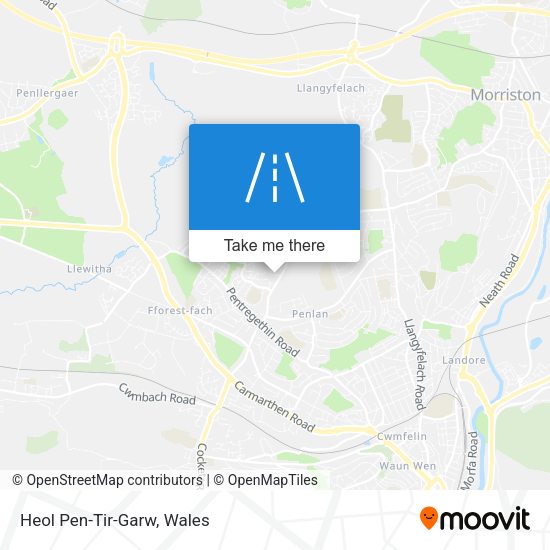 Heol Pen-Tir-Garw map