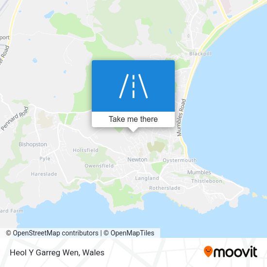 Heol Y Garreg Wen map