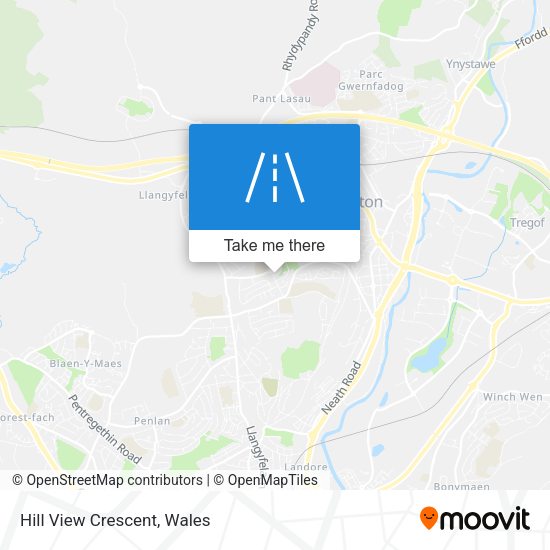 Hill View Crescent map