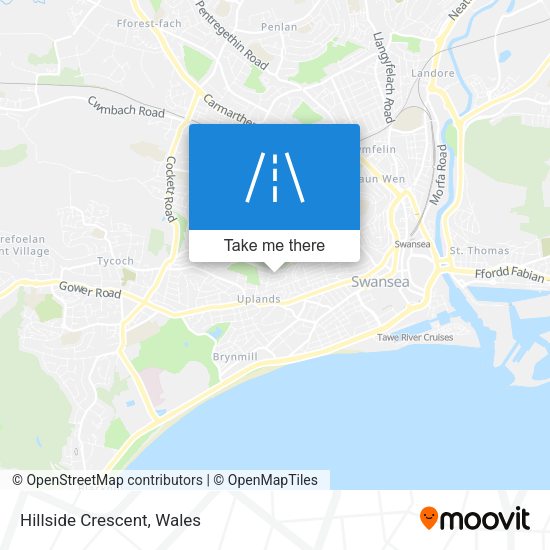 Hillside Crescent map