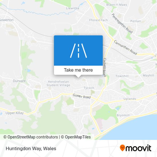 Huntingdon Way map