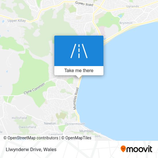 Llwynderw Drive map