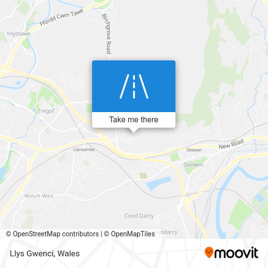 Llys Gwenci map