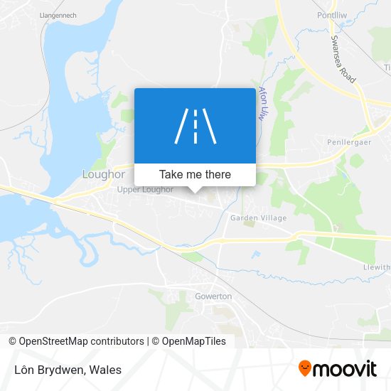 Lôn Brydwen map