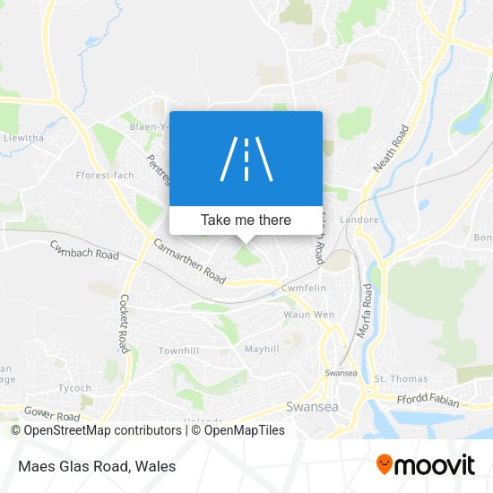 Maes Glas Road map