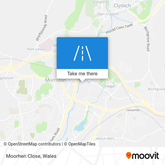 Moorhen Close map