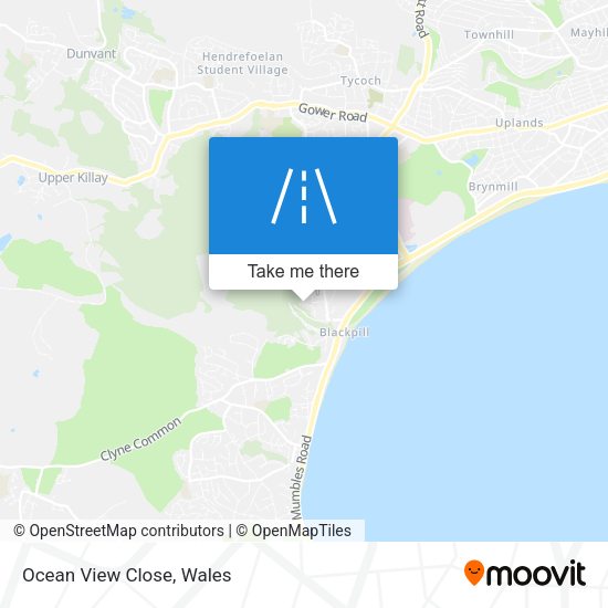 Ocean View Close map