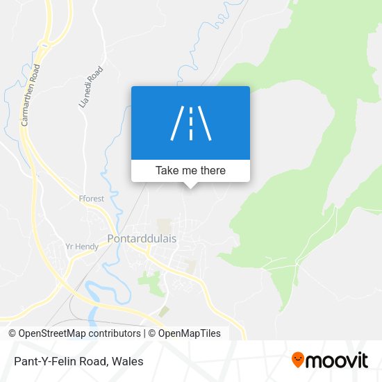 Pant-Y-Felin Road map