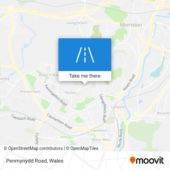 Penmynydd Road map