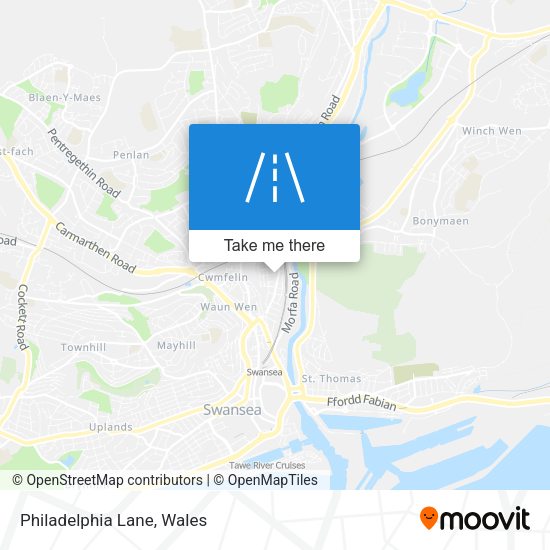 Philadelphia Lane map