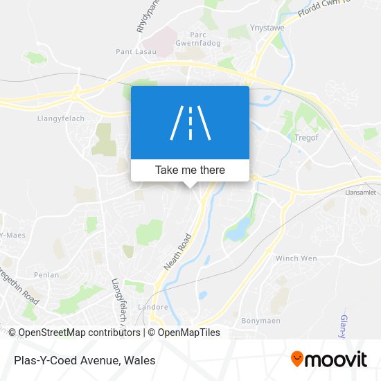 Plas-Y-Coed Avenue map