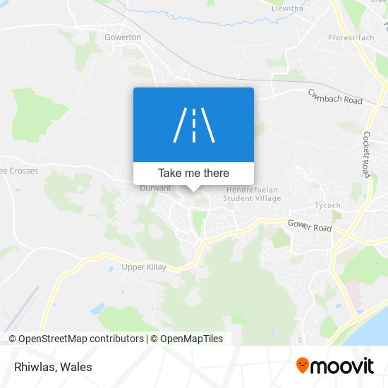 Rhiwlas map