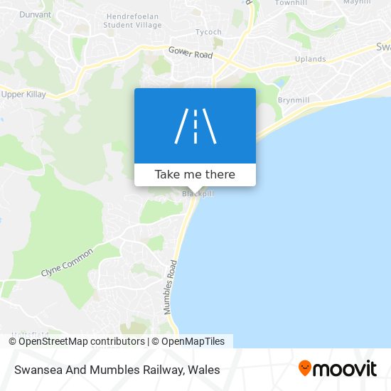 Swansea And Mumbles Railway map