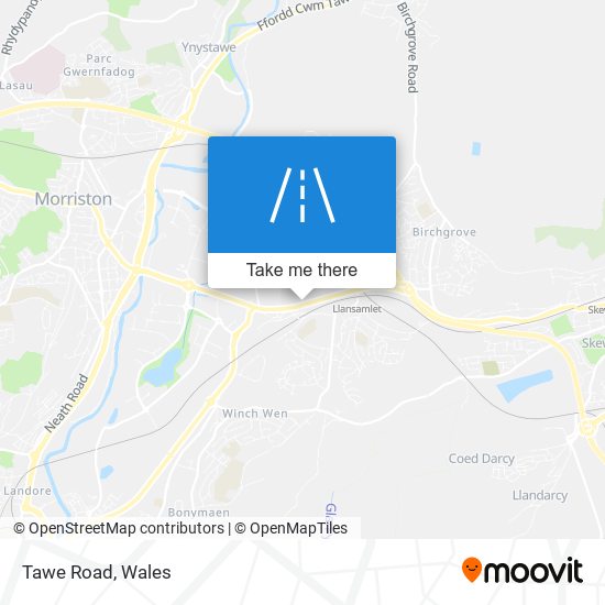 Tawe Road map