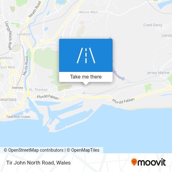 Tir John North Road map