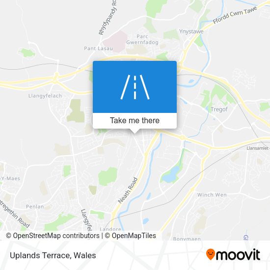 Uplands Terrace map