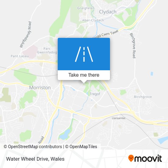 Water Wheel Drive map