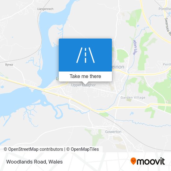 Woodlands Road map