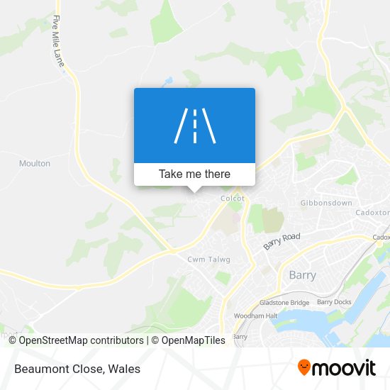 Beaumont Close map