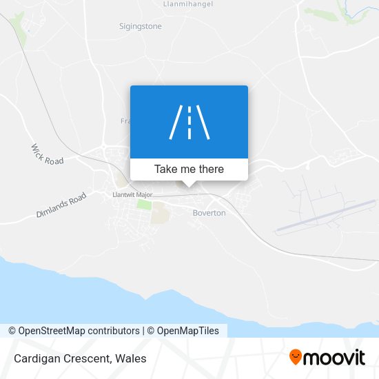Cardigan Crescent map