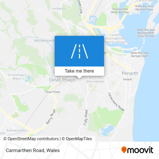 Carmarthen Road map