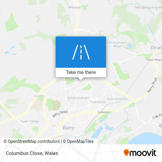 Columbus Close map