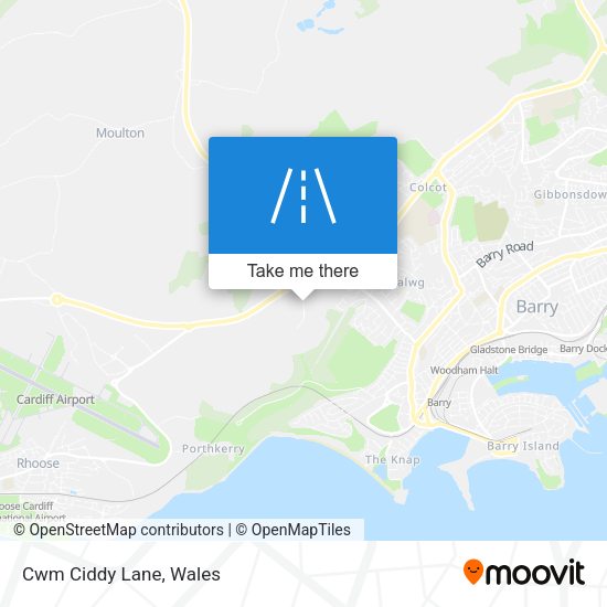 Cwm Ciddy Lane map