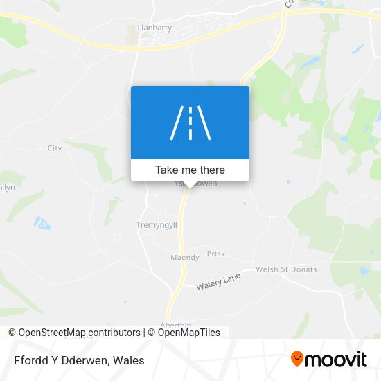 Ffordd Y Dderwen map