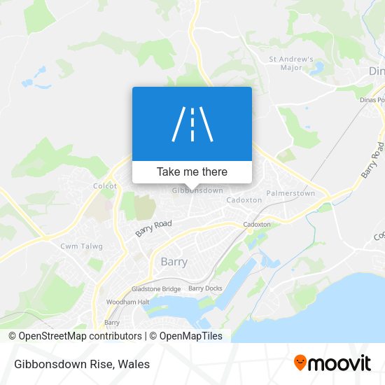 Gibbonsdown Rise map