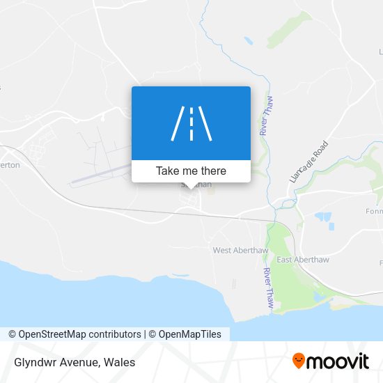Glyndwr Avenue map