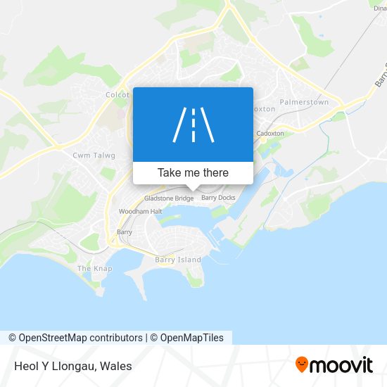 Heol Y Llongau map