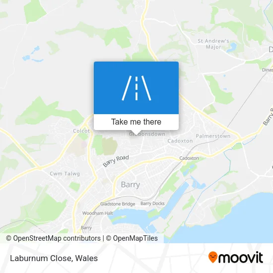 Laburnum Close map