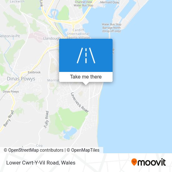 Lower Cwrt-Y-Vil Road map