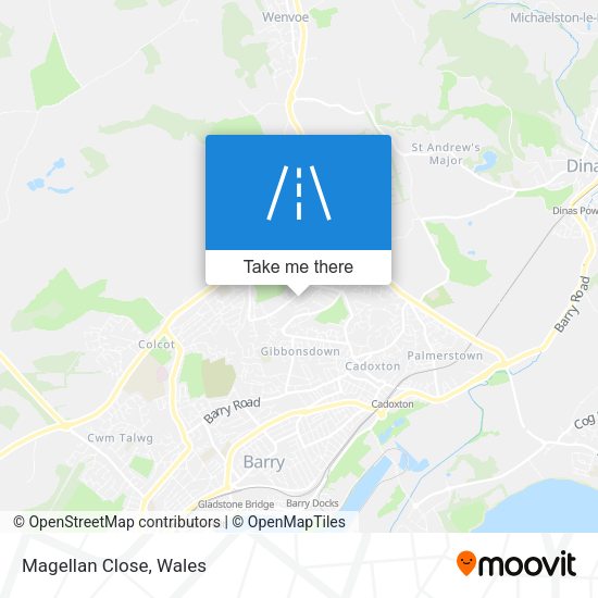 Magellan Close map