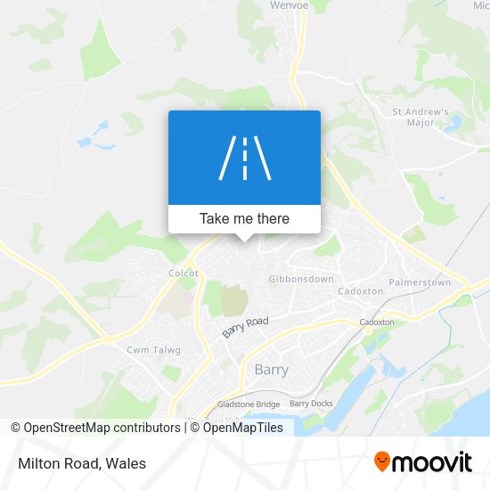 Milton Road map